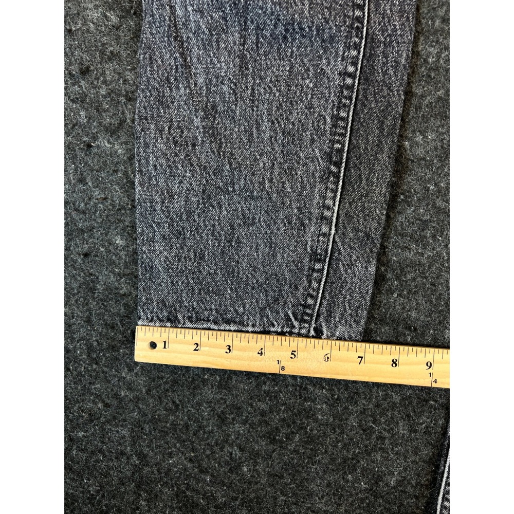 Vintage 90s Lee Black Acid Wash Straight Leg Jeans Mens 29x32 Made in USA - Picture 6 of 9